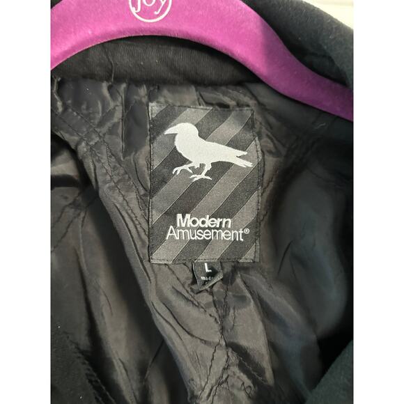 Modern Amusement Black Button Up Jacket Size Large - Picture 2 of 8